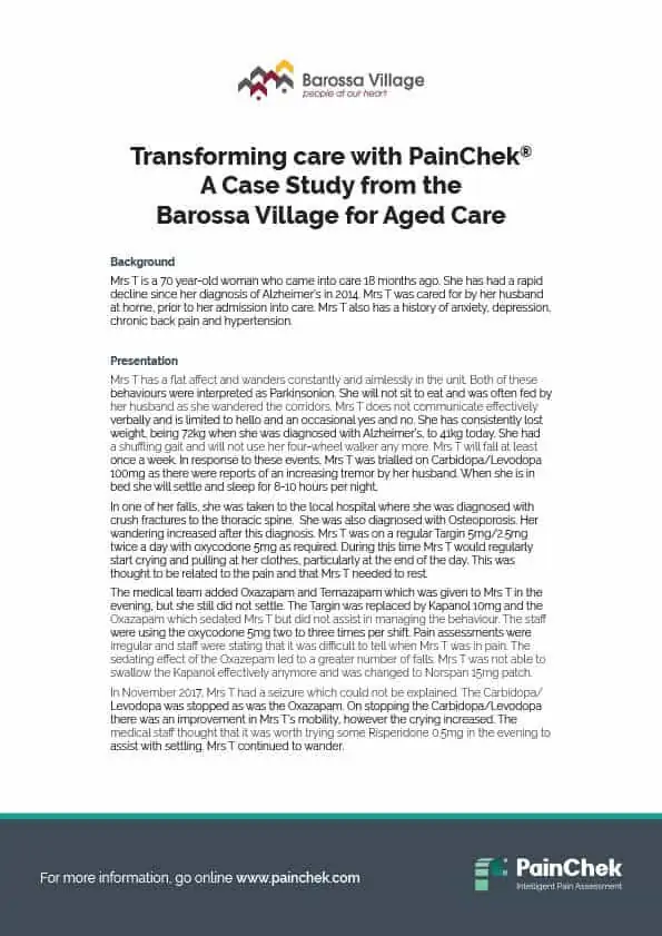 PainChek Barossa Village Case Study